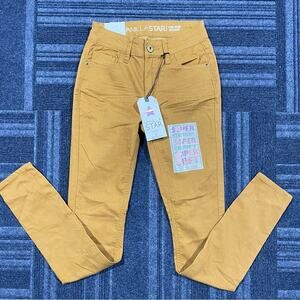 NWT Vanilla Star burnt orange mid rise skinny chino pants juniors size 0 B11
